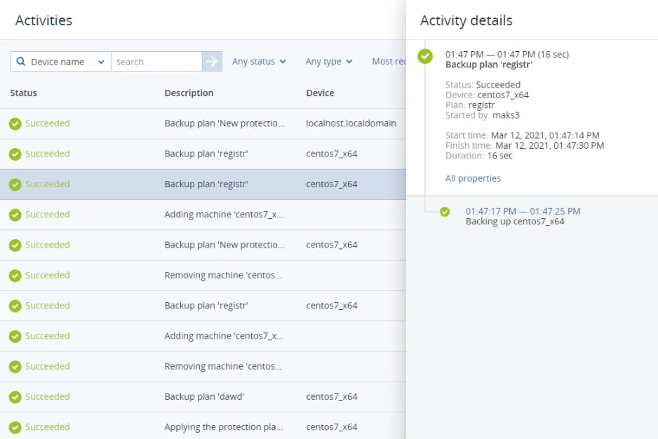 Recorte Costes Acronis